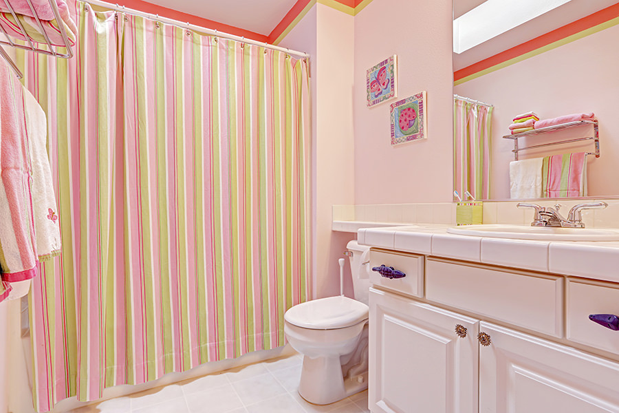 Pink Bathroom Wallpaper Decor