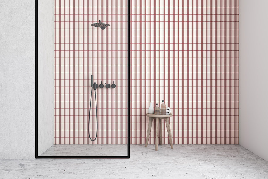Pink & Black Bathroom Tiles Combo