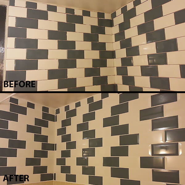 Bathroom Tile Illusion